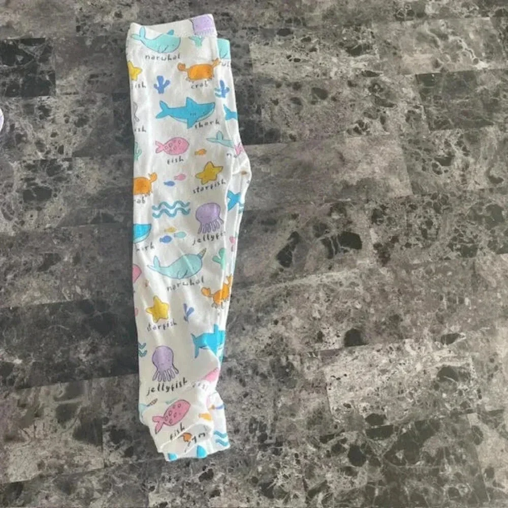 Children's Place Toddler Girls Sea Creature Snug Fit Cotton Pajamas, Size 2T